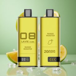 Lavie Cube 20000 Puffs Mango Monstrs Vienreizējās lietošanas Vape 28ML 2%/5% Nikotīna