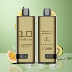 Lavie Cube 20000 Puffs Vienreizējās lietošanas Vape Aizraujošais Auglis Kivi Guava 28ML 2%/5% Nikotīna