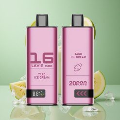 Lavie Cube 20000 Puffs Vienreizējās lietošanas Vape Taros Saldējums
